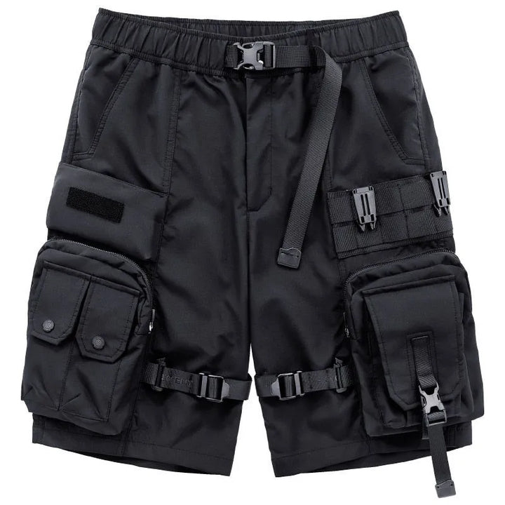 Tactical cargo shorts with adjustable straps