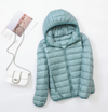 Quilted oversized women's parka with hood for spring and summer