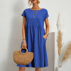 Knee Length Summer Dress with Pockets