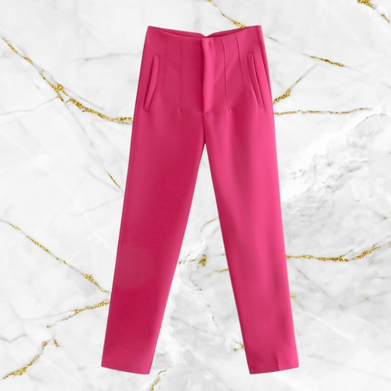 High-waisted trousers