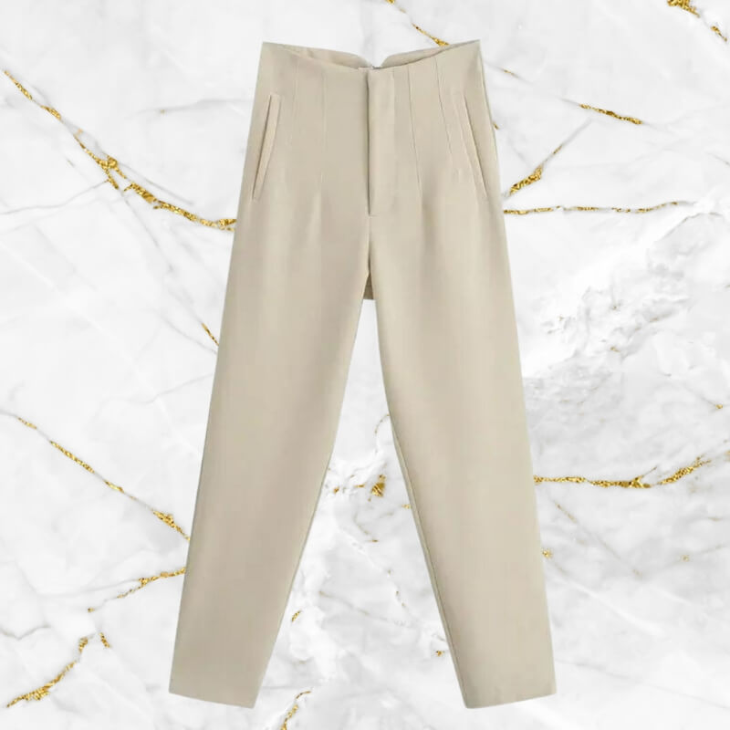 High-waisted trousers