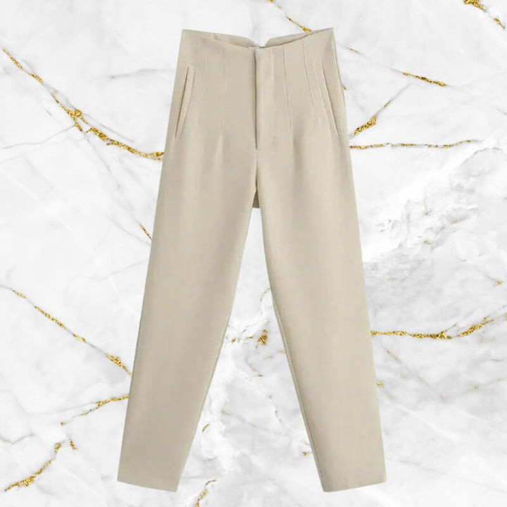 High-waisted trousers