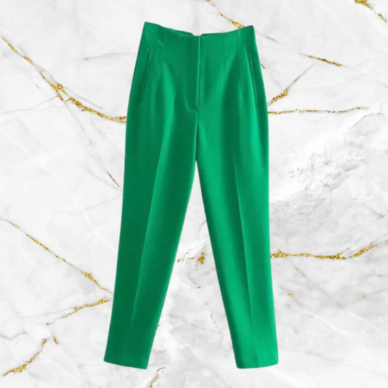 High-waisted trousers