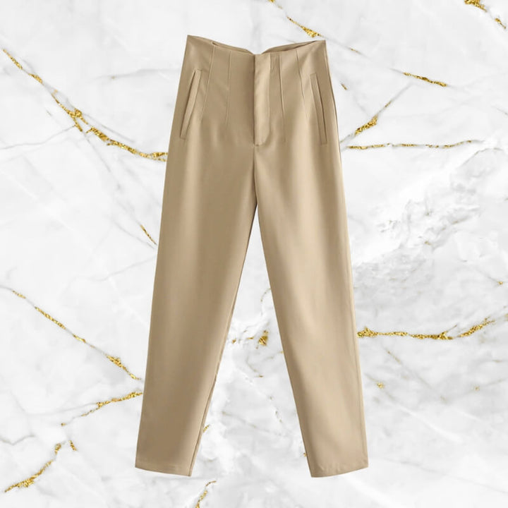 High-waisted trousers