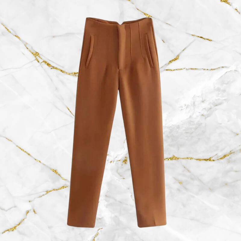 High-waisted trousers