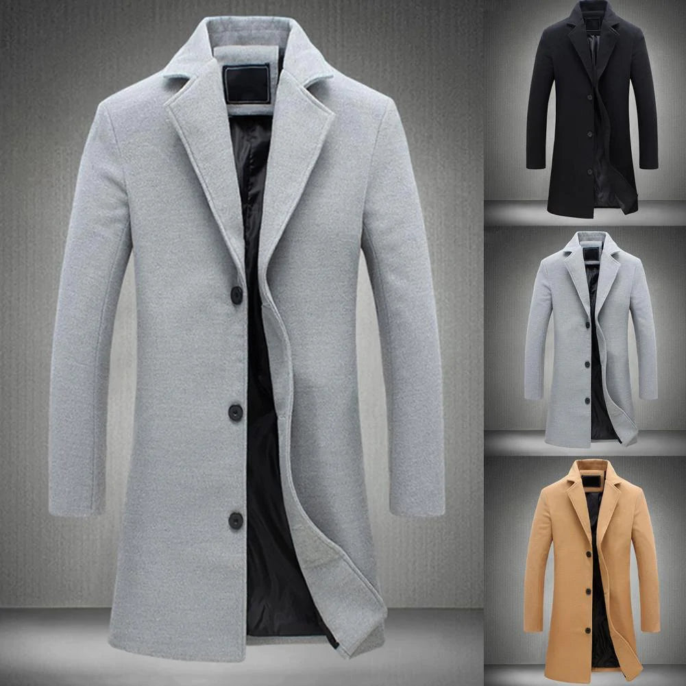 Long winter jacket for men