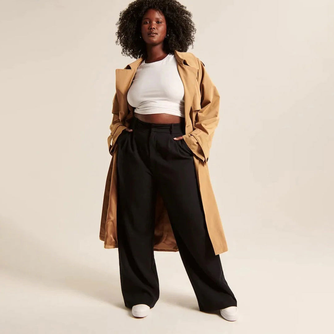 Women - High-Waisted Trousers - Stylish Design for Fashion - Trendy & Comfortable Fashion Essential