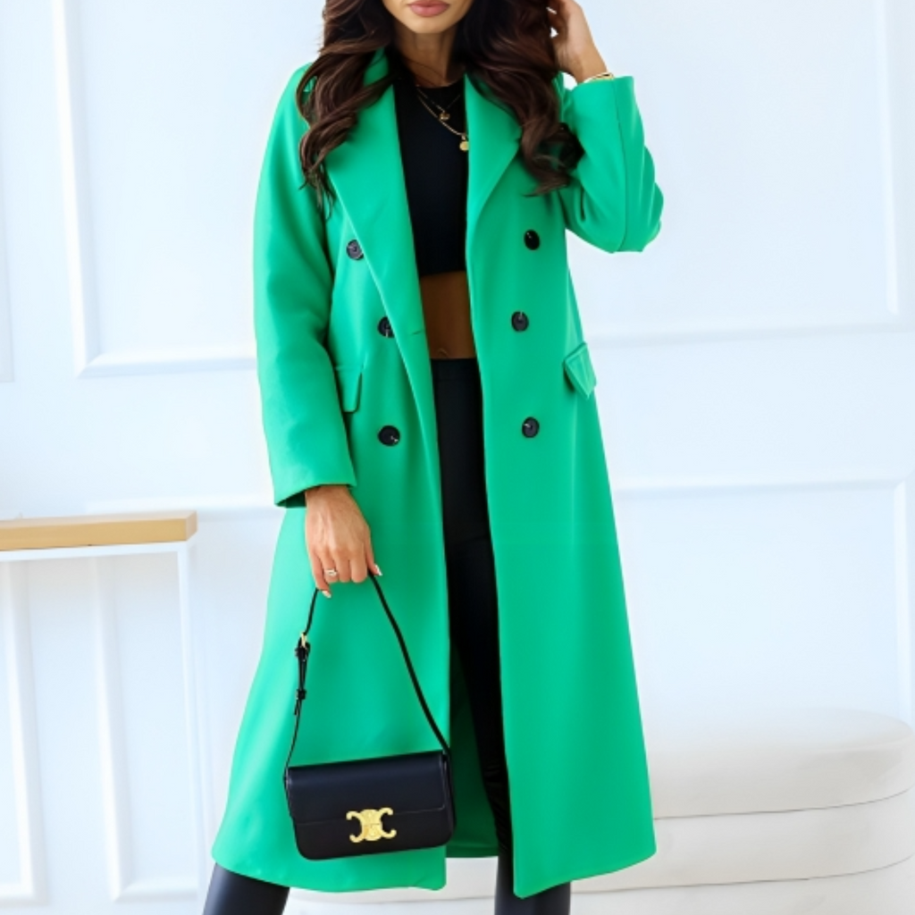 Women's - Winter Coat - Elegant Wool Blend - Stylish Warm Outerwear