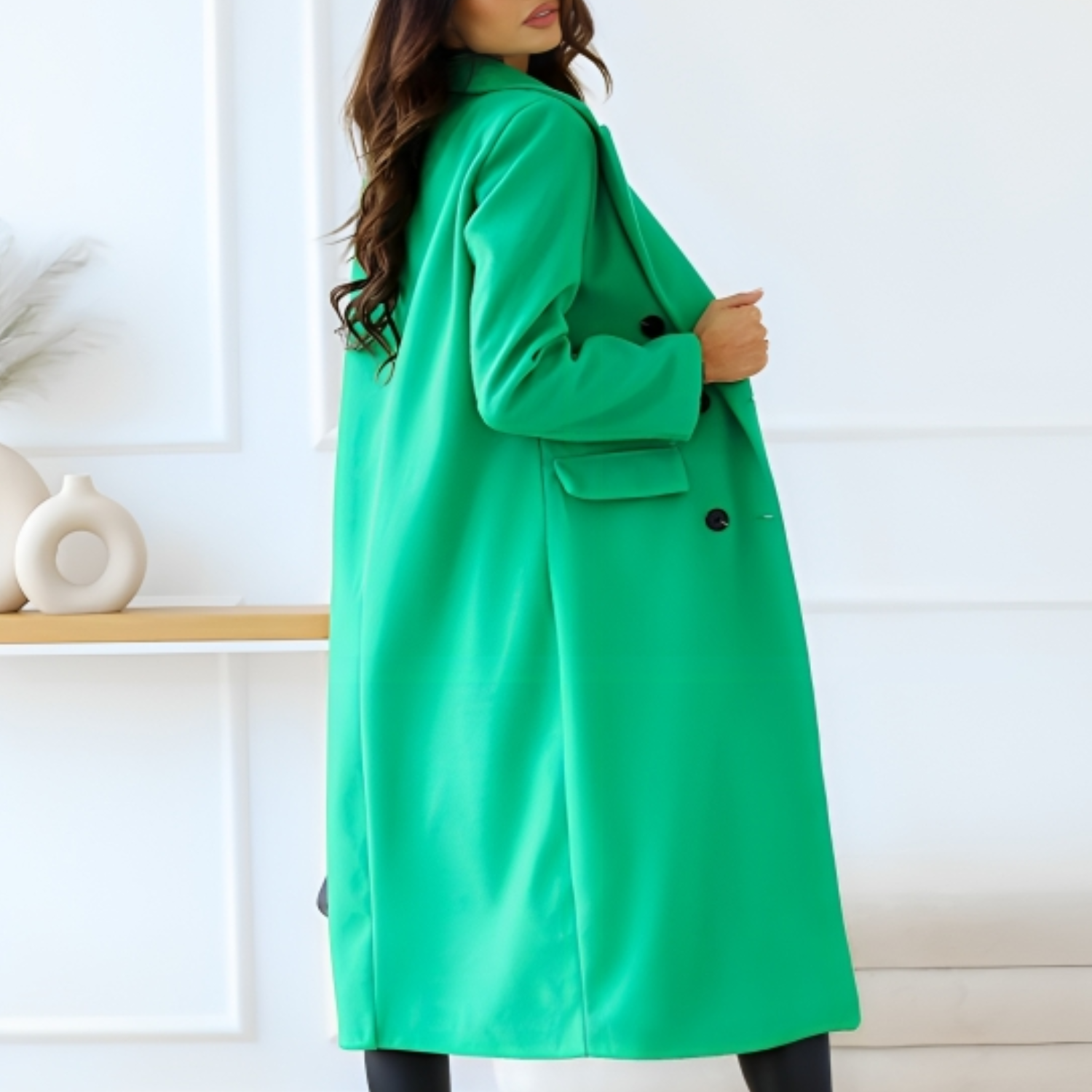 Women's - Winter Coat - Elegant Wool Blend - Stylish Warm Outerwear