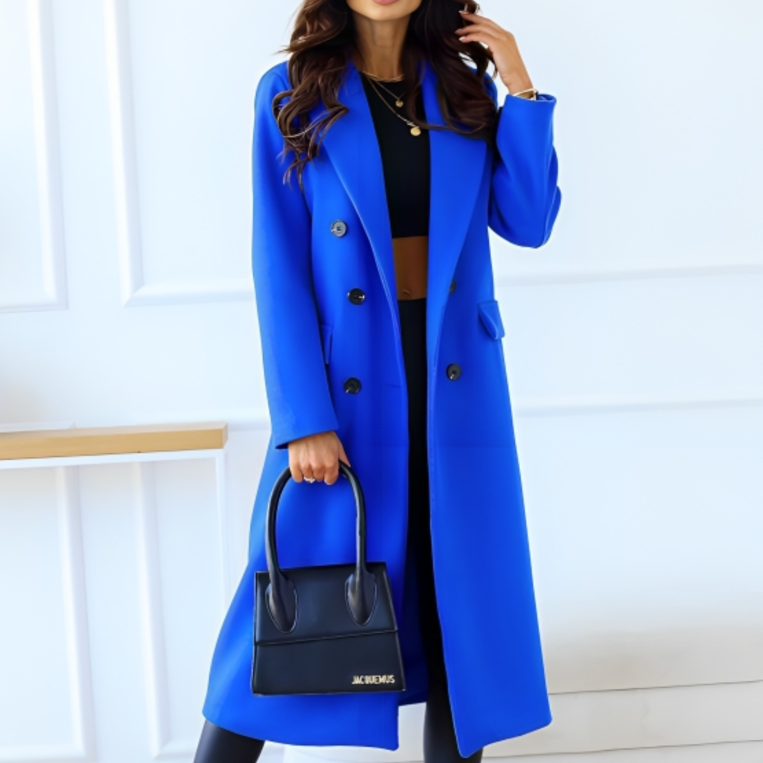 Women's - Winter Coat - Elegant Wool Blend - Stylish Warm Outerwear