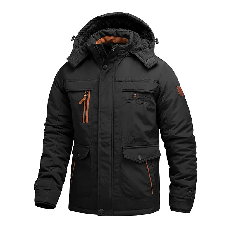 Men's - Tactical Winter Jacket - Waterproof Insulated Coat with Hood