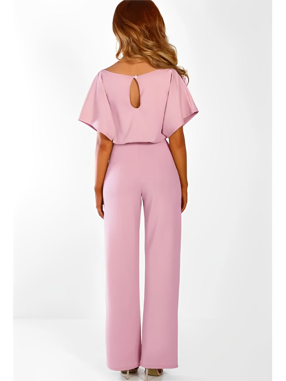 Straight jumpsuit with high waist