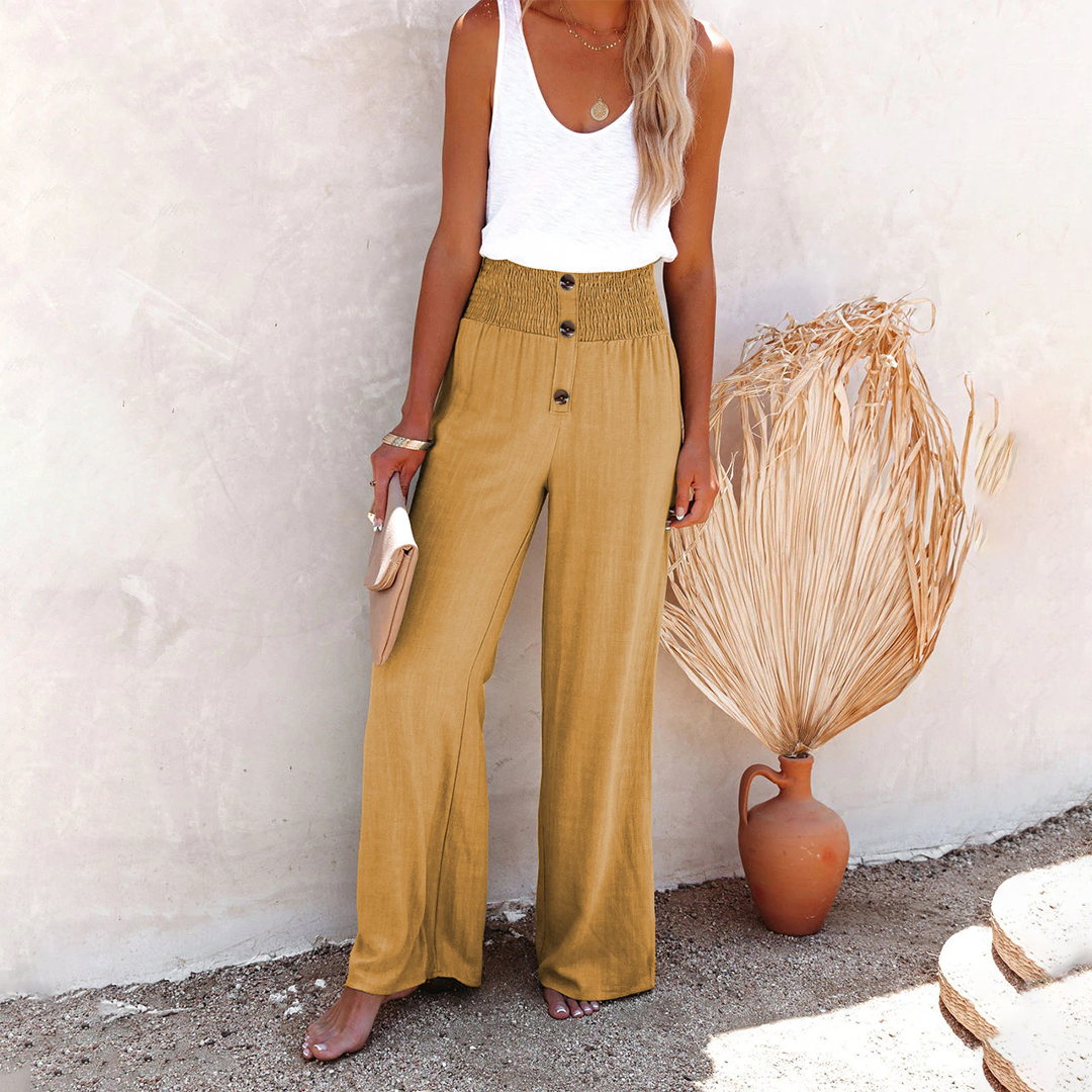 High-waisted trousers