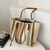 Korean designed vertical stripes ladies shoulder bag