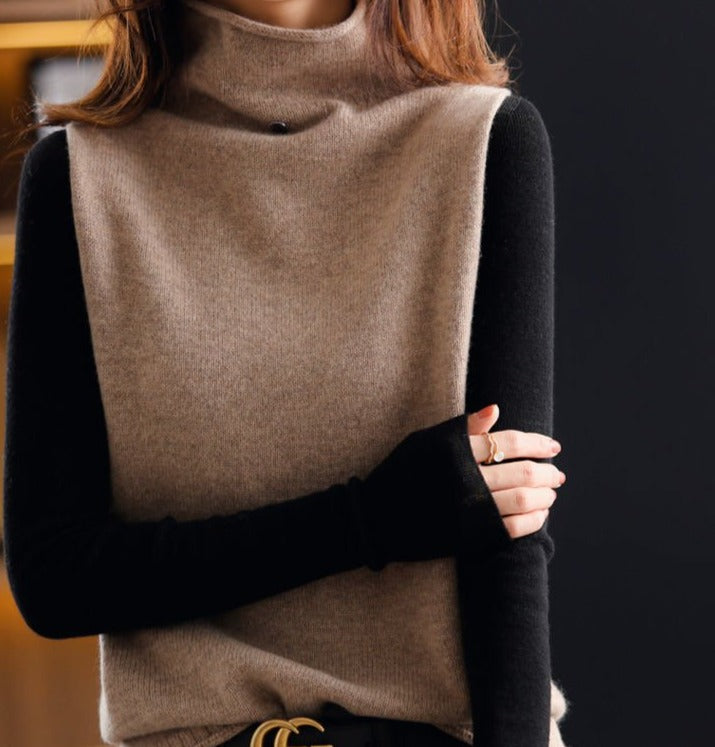 Mod block turtleneck jumper