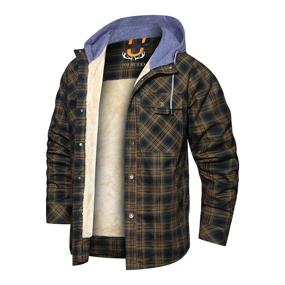 Men's - Lumberjack Hoodie - Cosy Flannel Material - Stylish Casual Wear for All Seasons