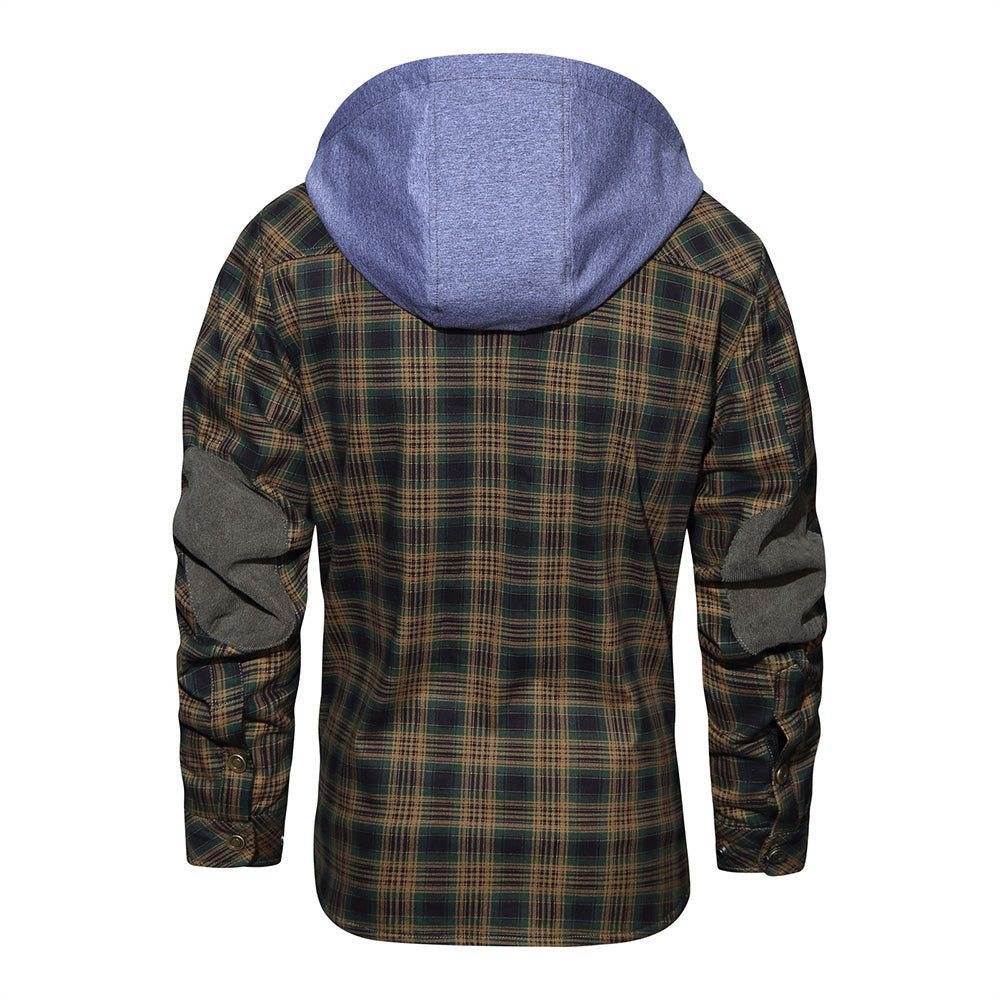 Men's - Lumberjack Hoodie - Cosy Flannel Material - Stylish Casual Wear for All Seasons