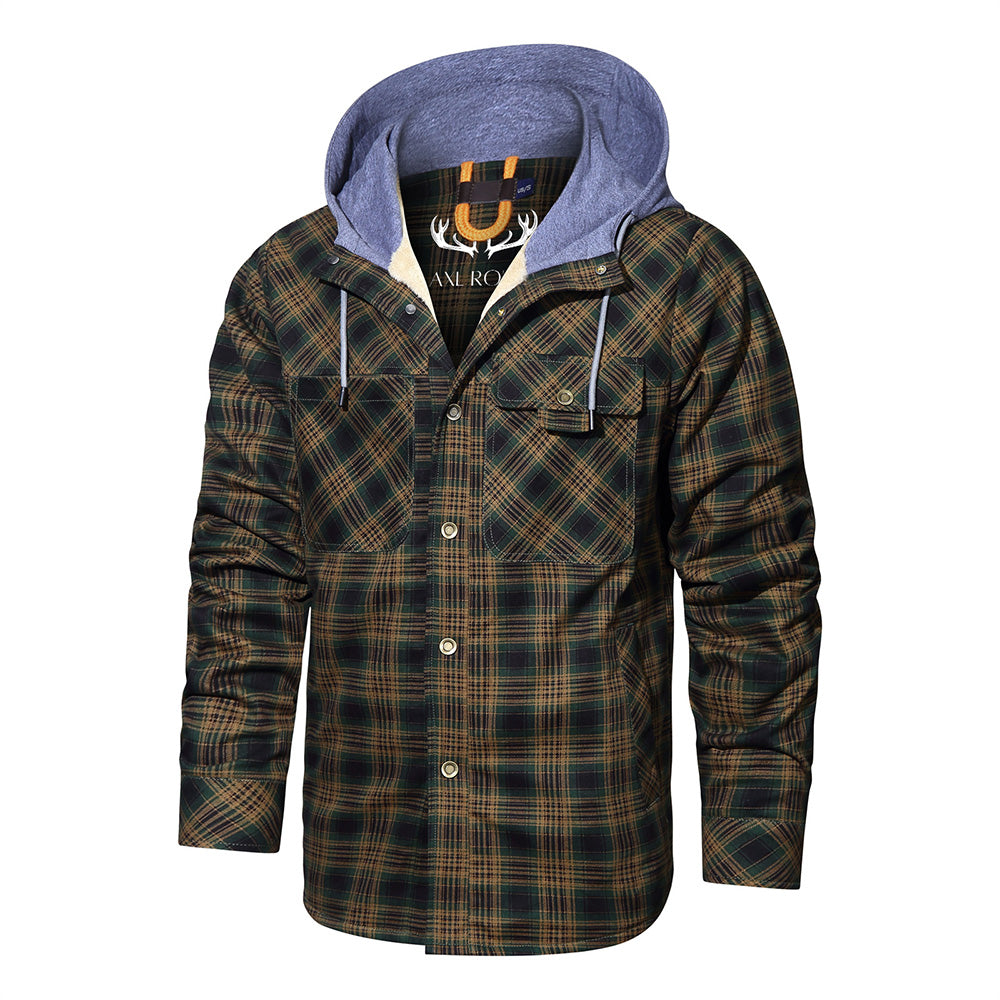 Men's - Lumberjack Hoodie - Cosy Flannel Material - Stylish Casual Wear for All Seasons