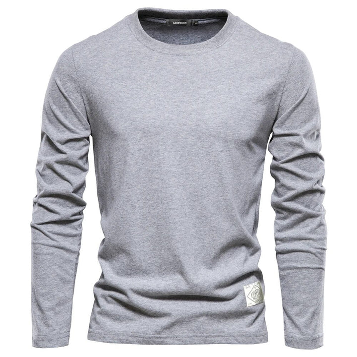 Long-sleeved T-shirt with O-neck