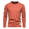 Long-sleeved T-shirt with O-neck