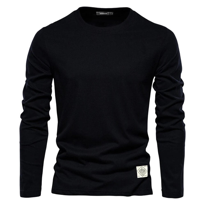 Long-sleeved T-shirt with O-neck