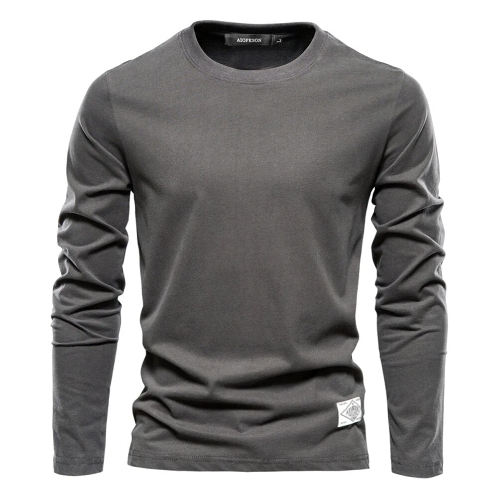 Long-sleeved T-shirt with O-neck