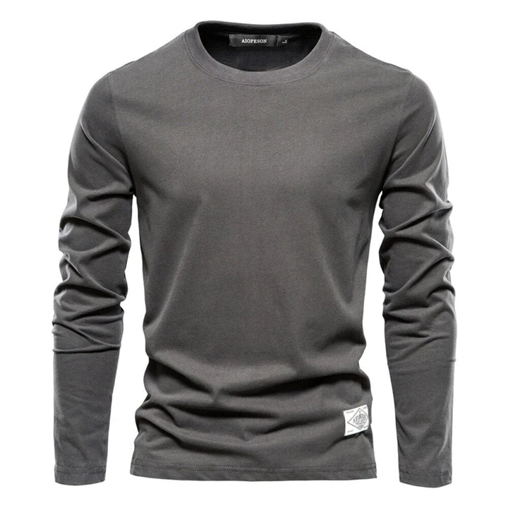 Long-sleeved T-shirt with O-neck