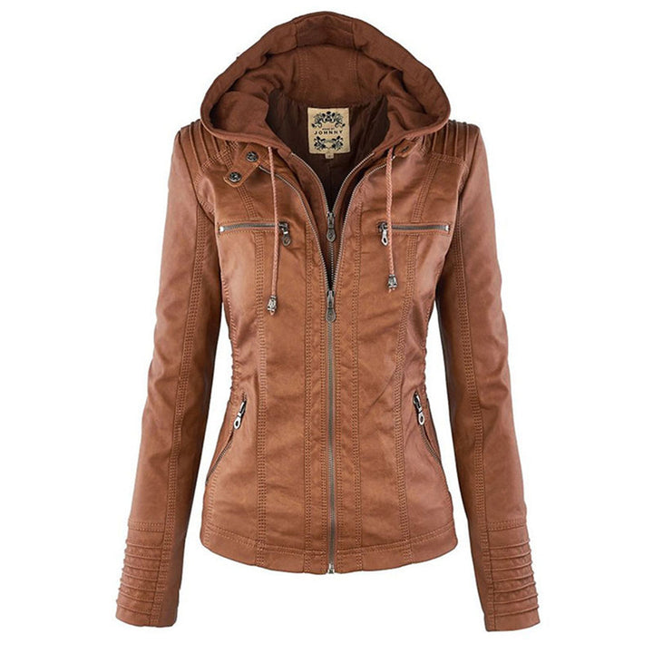 Leather summer jacket for women