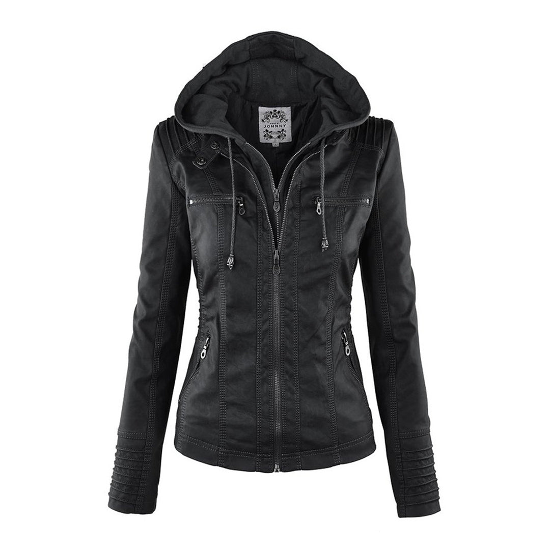 Leather summer jacket for women