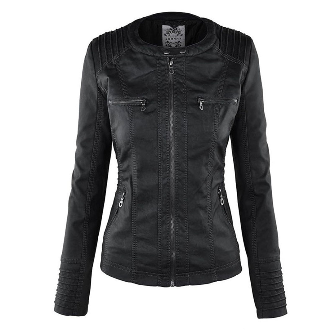 Leather summer jacket for women