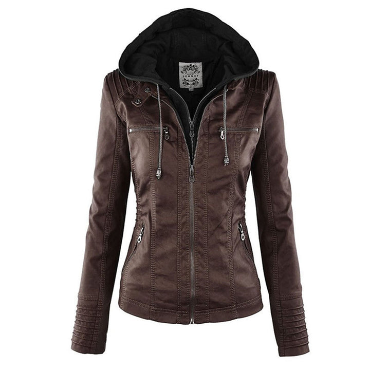 Leather summer jacket for women