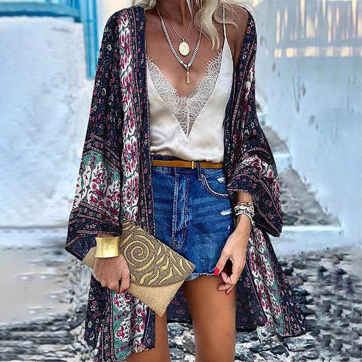 Boho kimono-style throw