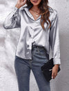 Feminine satin shirt for women