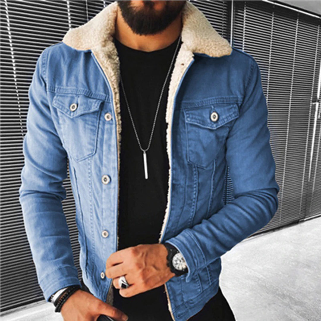 Men's - Denim Jacket - Warm Lined & Durable - Classic Design - Versatile Style for Every Occasion