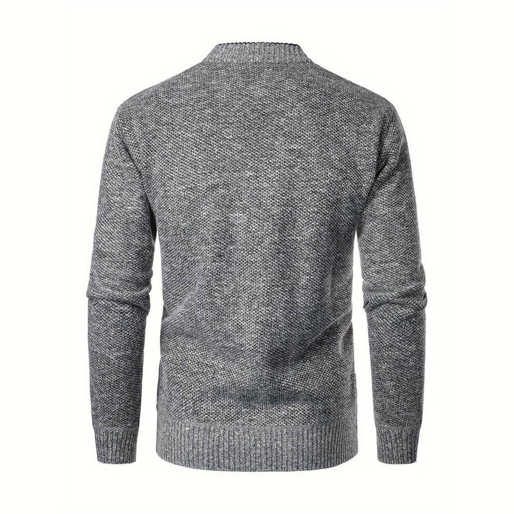 Men's - V-Neck Cardigan - Plaid Lining & Pockets