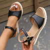 Lightweight Sandals With Wedge Heel and Buckle