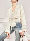 Luxurious jacket in soft cotton with long sleeves