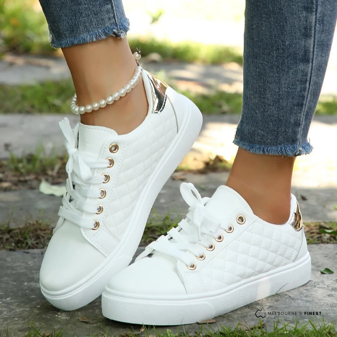 Women's - Comfortable Shoes - Mesh Upper - Breathable & Supportive Footwear - Stylish Everyday Essential