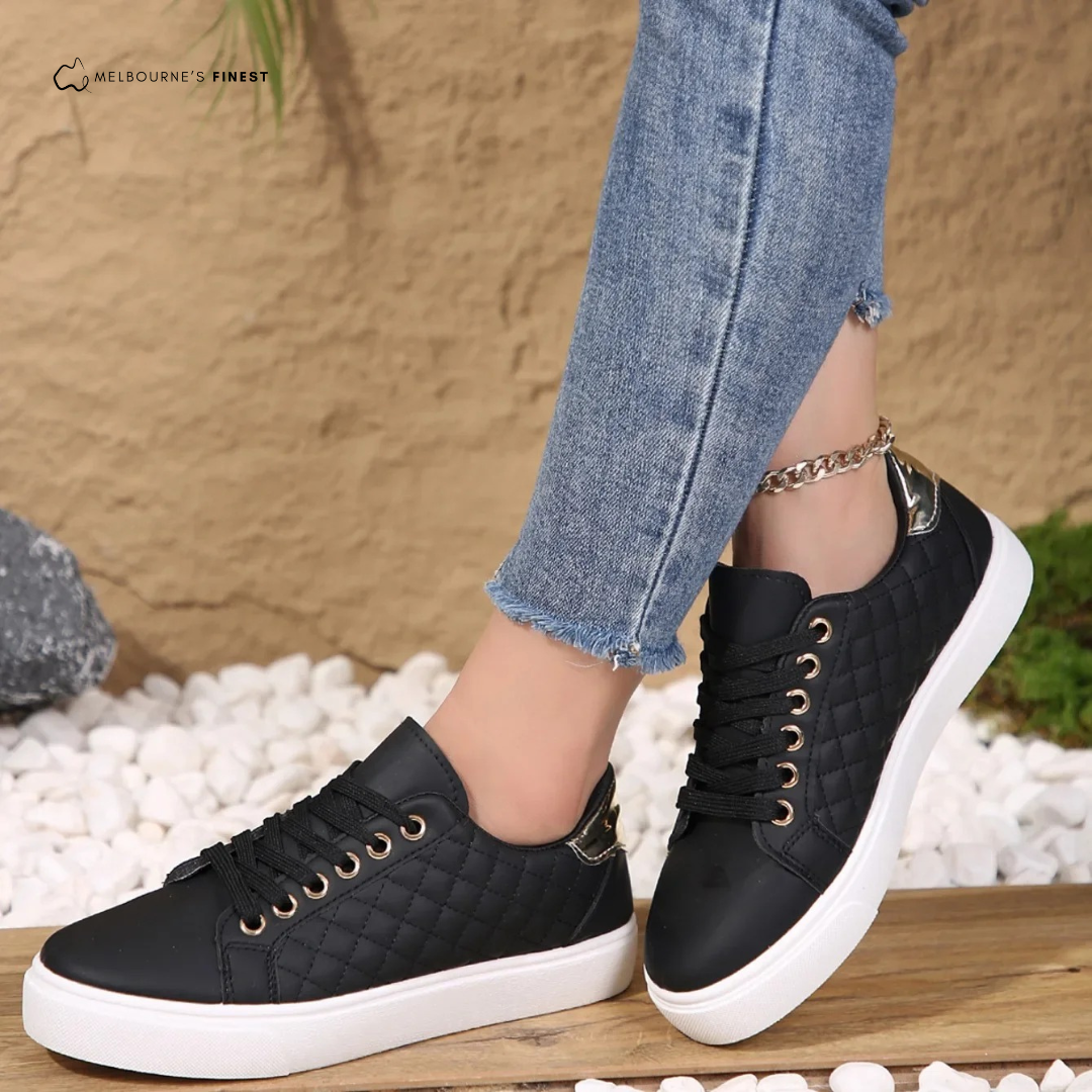 Women's - Comfortable Shoes - Mesh Upper - Breathable & Supportive Footwear - Stylish Everyday Essential