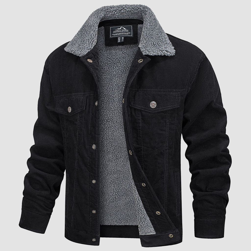 Men's - Corduroy Jacket – Sherpa-Lined, Winter Style – Warm Outerwear