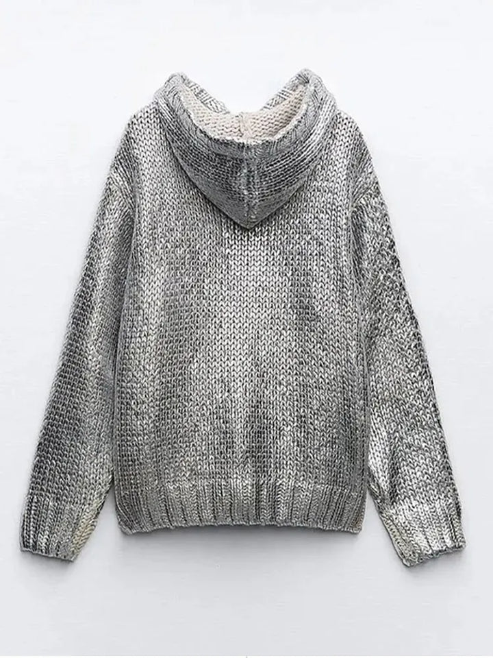 Silver metallic hoodie