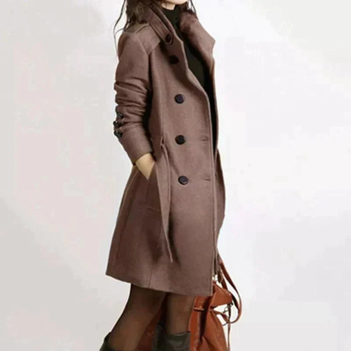 Long coat with belt