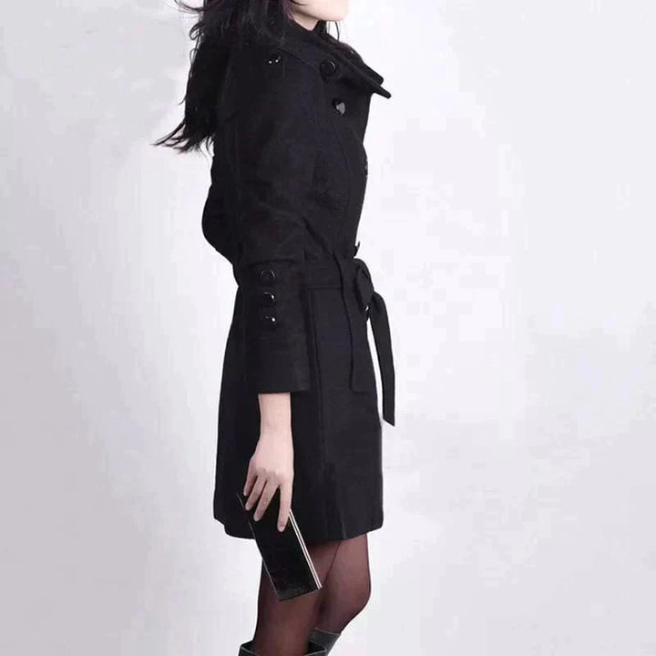 Long coat with belt