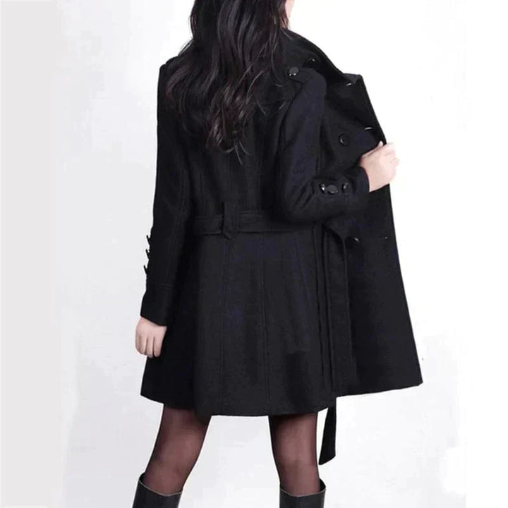 Long coat with belt