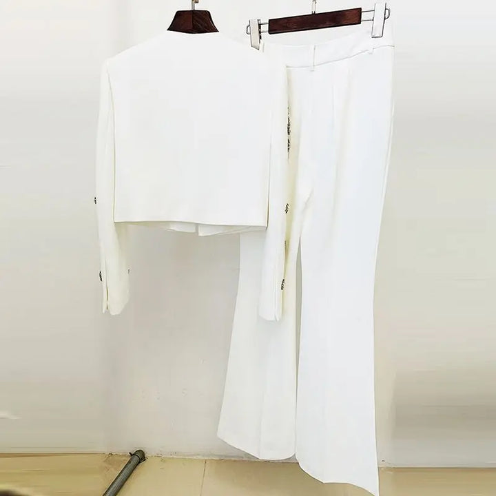 Elegant two-piece ladies' set [coat + trousers]