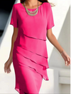 Women's - Unicoloured Sleeveless Mini Dress - Lightweight Fabric - Casual Summer Style - Perfect for Everyday Wear