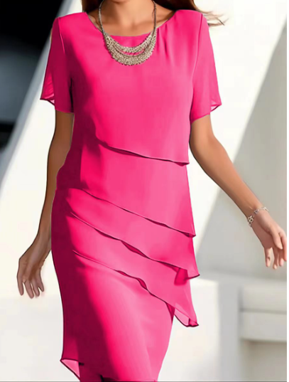 Women's - Unicoloured Sleeveless Mini Dress - Lightweight Fabric - Casual Summer Style - Perfect for Everyday Wear