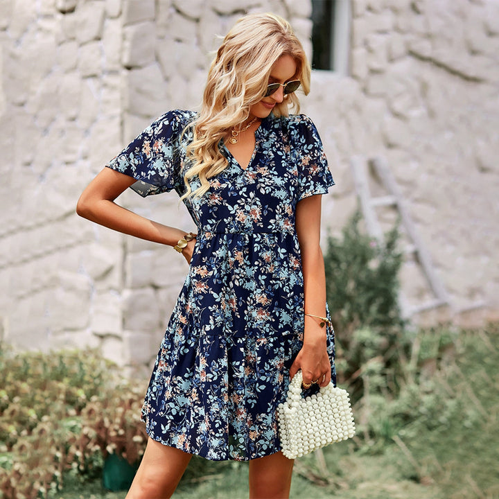 Flowered mini dress