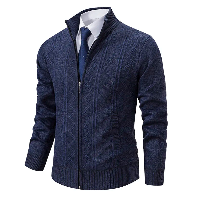 Men's - Winter Cardigan - Stylish Zip-Up Knitwear - Cozy & Warm