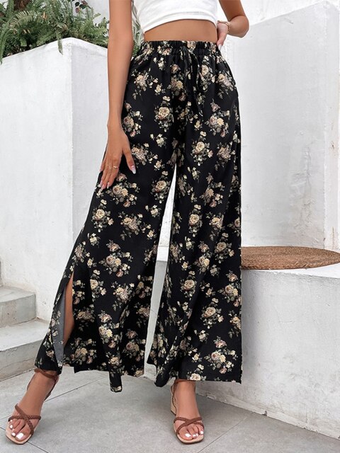 Printed fashion trousers